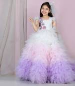 White three color gown