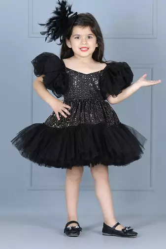 Black sequence dress