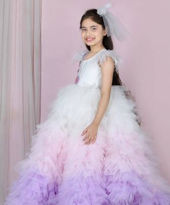 White three color gown 3