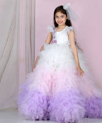 White three color gown 5