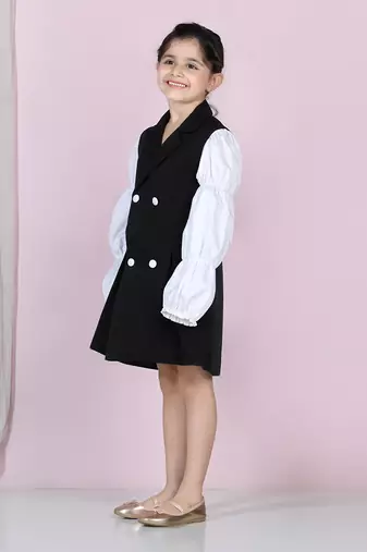Black coat dress