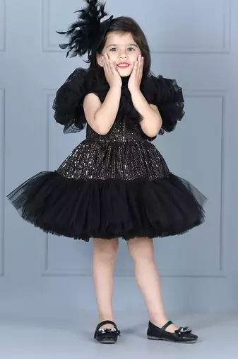 Black sequence dress