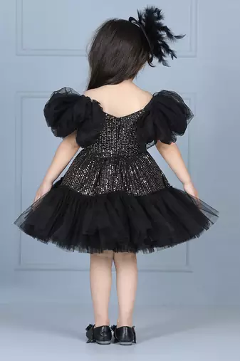 Black sequence dress