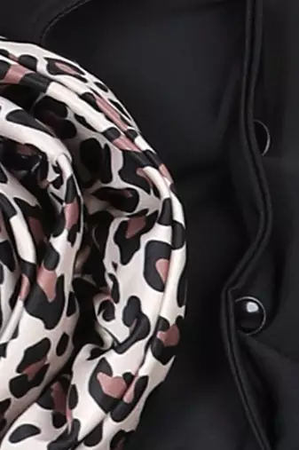Black cut on sides and flower detailing dress