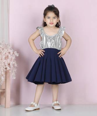Blue shimmer ampire dress 1