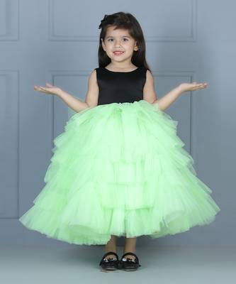 Neo green net tulle dress 1