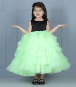 Neo green net tulle dress
