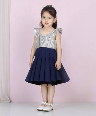 Blue shimmer ampire dress 3
