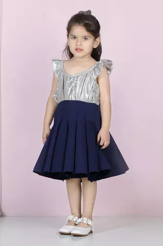Blue shimmer ampire dress