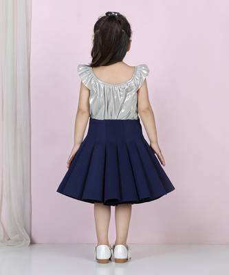 Blue shimmer ampire dress 4