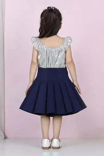 Blue shimmer ampire dress