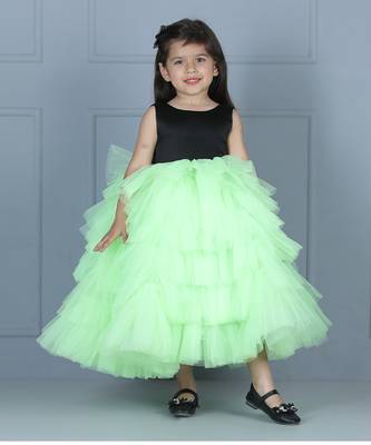 Neo green net tulle dress 2