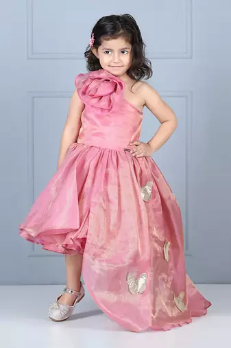 Pink off shoulder dress