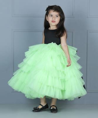 Neo green net tulle dress 3