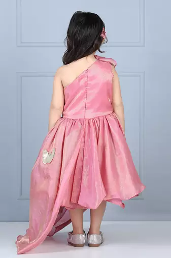 Pink off shoulder dress