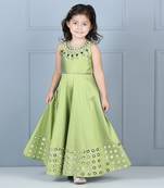 Green jumpsuit with work