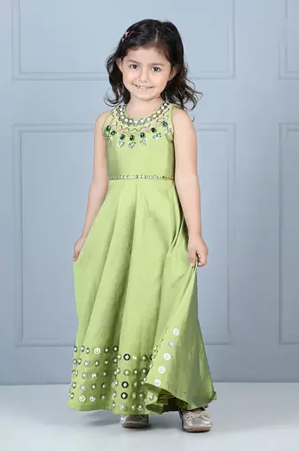 Green jumpsuit with work