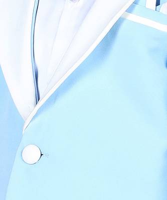 Ice blue boy coat and pant 5