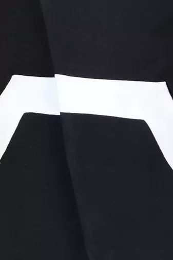 Black high neck coat and pant