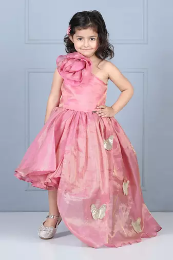 Pink off shoulder dress