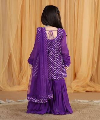 Purple gotta work sharara set 5