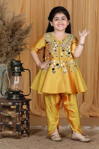Mustard yellow kurta set