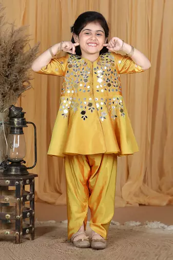 Mustard yellow kurta set