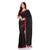 Black woven cotton saree 