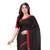Black woven cotton saree 