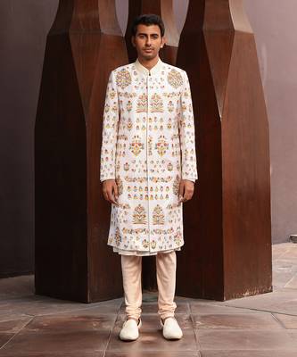 Off white newton sherwani 1
