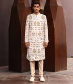 Off white newton sherwani