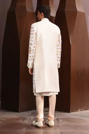 Off white newton sherwani