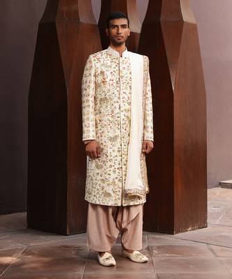 Off white einstein sherwani 1