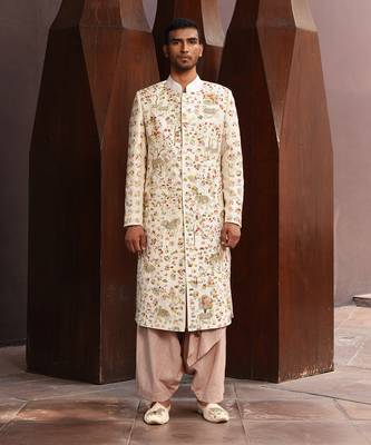 Off white einstein sherwani 2