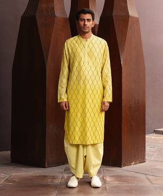 Yellow iron man kurta 1