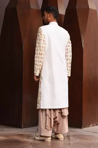 Off white einstein sherwani