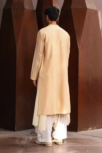 Beige bat man kurta