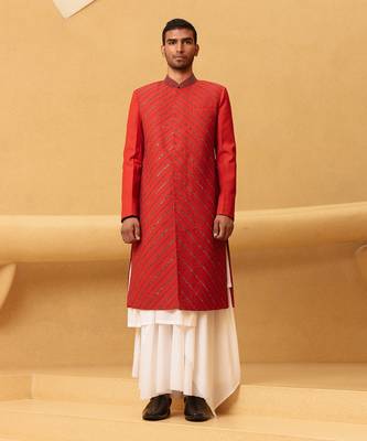 Red deadpool sherwani 1