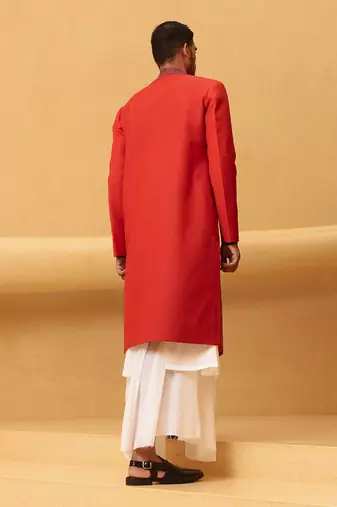 Red deadpool sherwani