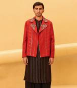 Red thor biker jacket