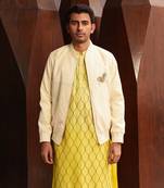 Off white multi panel bomber jacket