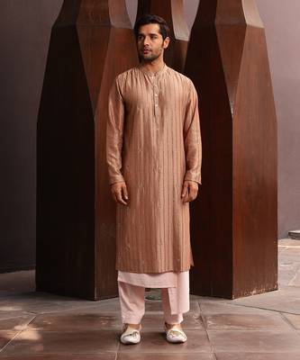 Choco brown spider man kurta 1