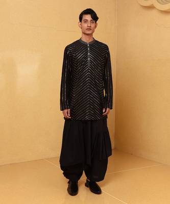 Black jean kurta 1