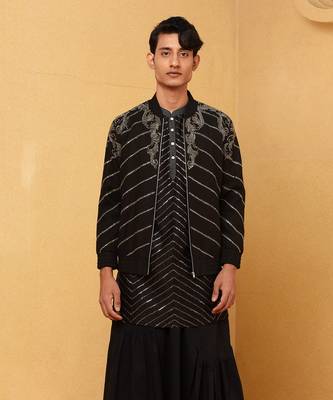 Black rubeus bomber jacket 1