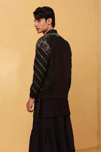 Black rubeus bomber jacket