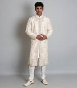 Off white sherwani