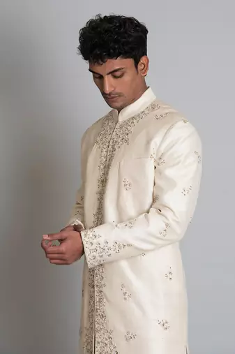 Off white sherwani