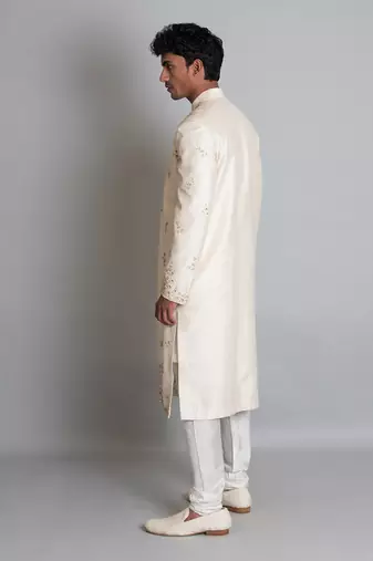 Off white sherwani