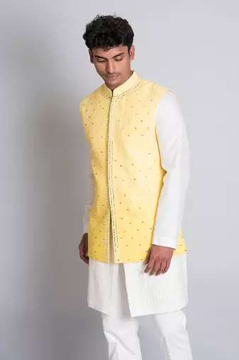 Yellow ombre linen bandi