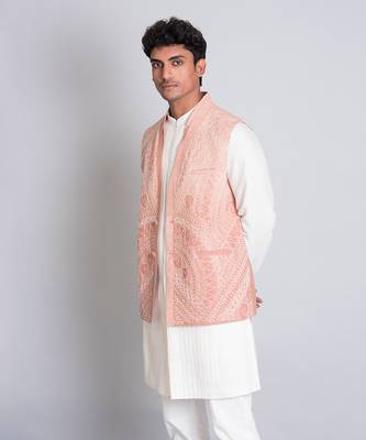 Powder brown ombre linen bandi 2